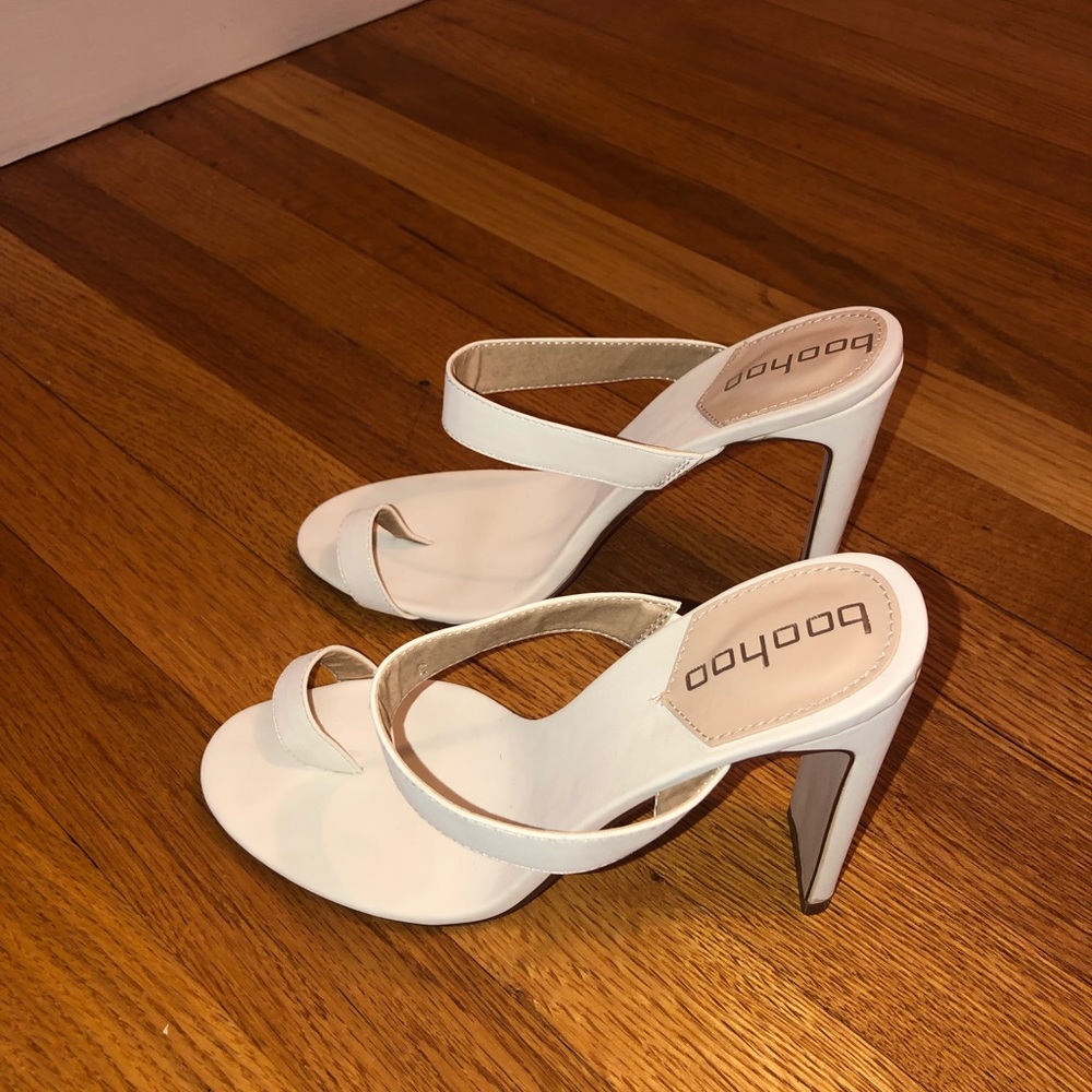 White Open Toe Heels